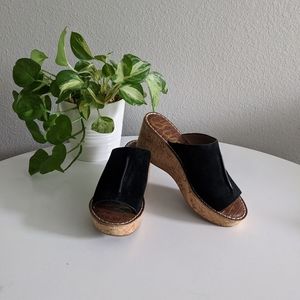 Sam Edelman Black Ranger Wedge Sandals